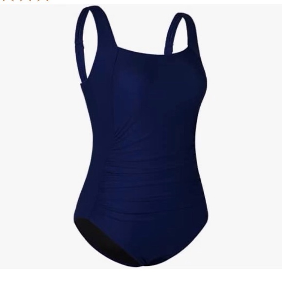 Hilor Women's One Piece Swimsuits Shirred Tank Swimwear Vintage Tummy Control - Picture 5 of 6